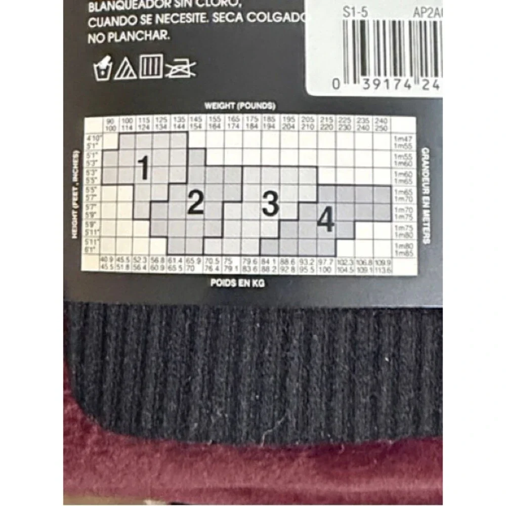 George Black Ribbed Tights Size 3 NWT Control Top Classic Rib Knit Hosiery